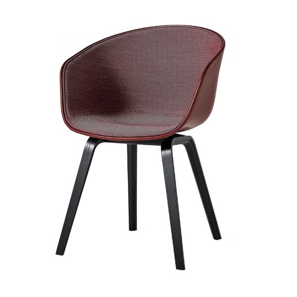 About A Chair AAC22 Spiegelpolster Stuhl gebeizt schwarz dark brick About A Chair AAC22 Spiegelpolster Stuhl gebeizt schwarz dark brick