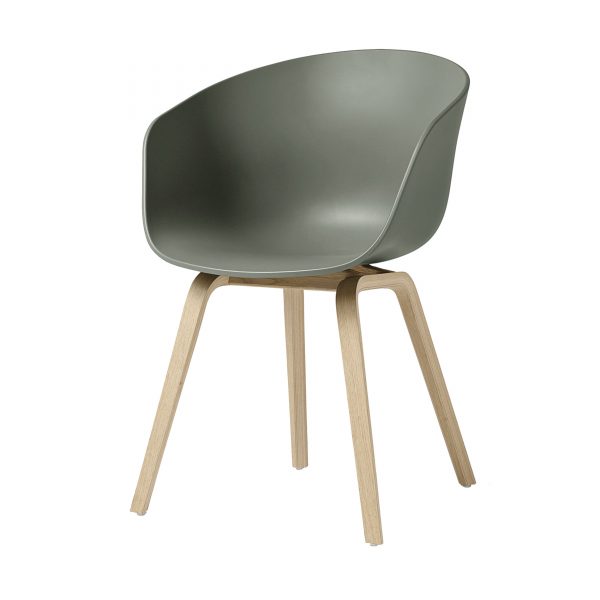 About a Chair AAC22 Stuhl lackiert staubgrün About a Chair AAC22 Stuhl lackiert staubgrün