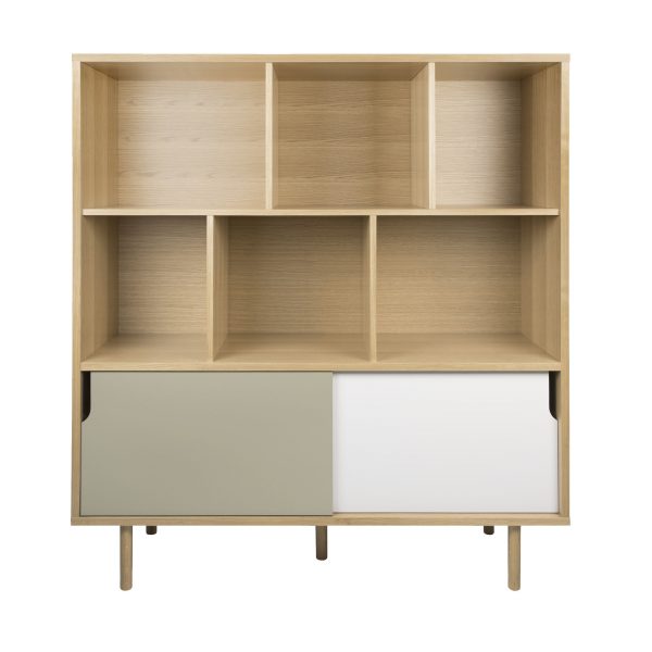 Alvito Highboard weiß/grau Alvito Highboard weiß/grau