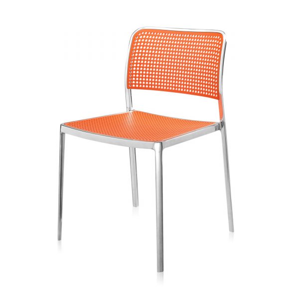 Audrey Shiny Stuhl poliert orange Audrey Shiny Stuhl poliert orange