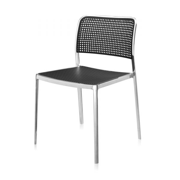 Audrey Shiny Stuhl poliert schwarz Audrey Shiny Stuhl poliert schwarz