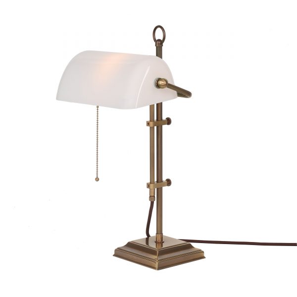 Bankers Lamp Tischleuchte berliner messing- weiss Bankers Lamp Tischleuchte berliner messing- weiss
