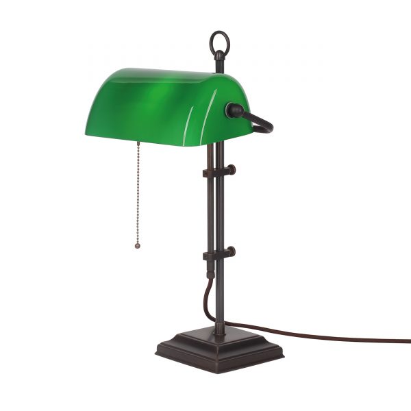 Bankers Lamp Tischleuchte messing antik - grün Bankers Lamp Tischleuchte messing antik - grün