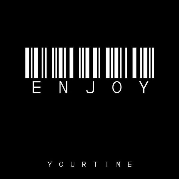 Barcode ENJOY Black Leinwandbild Barcode ENJOY Black Leinwandbild
