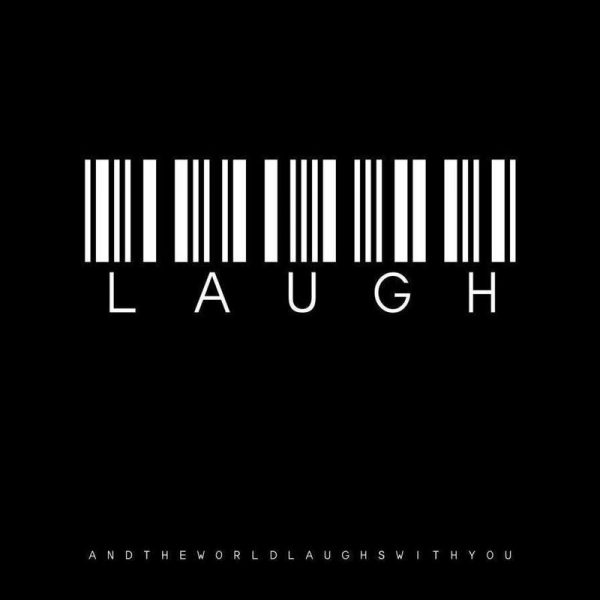 Barcode LAUGH Black Leinwandbild Barcode LAUGH Black Leinwandbild