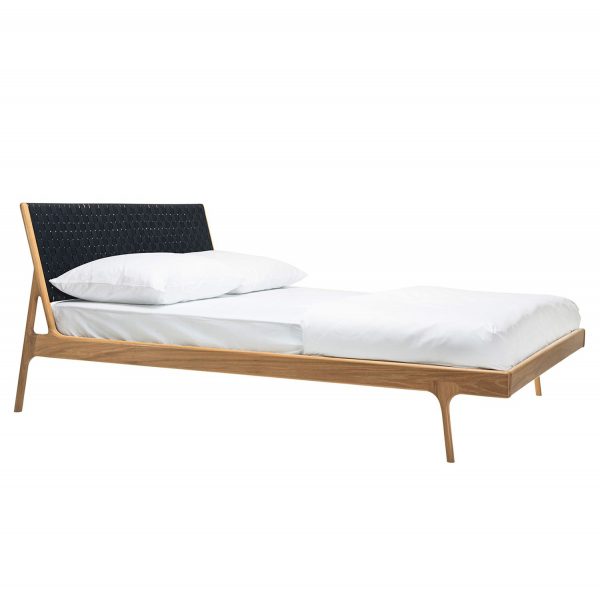 Bett Fawn II - Eiche massiv - 160 x 200cm - Eiche - Schwarz Bett Fawn II - Eiche massiv - 160 x 200cm - Eiche - Schwarz