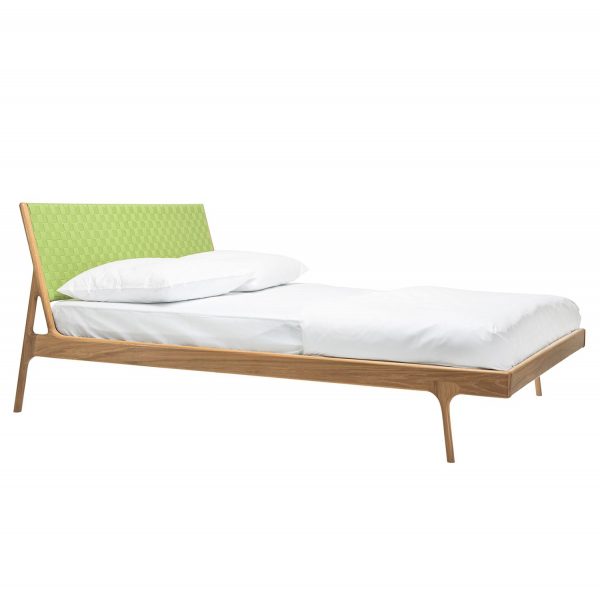 Bett Fawn II - Eiche massiv - 180 x 200cm - Eiche - Grasgrün Bett Fawn II - Eiche massiv - 180 x 200cm - Eiche - Grasgrün