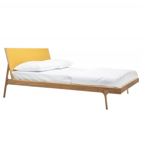 Bett Fawn II - Eiche massiv - 180 x 200cm - Eiche - Safrangelb Bett Fawn II - Eiche massiv - 180 x 200cm - Eiche - Safrangelb