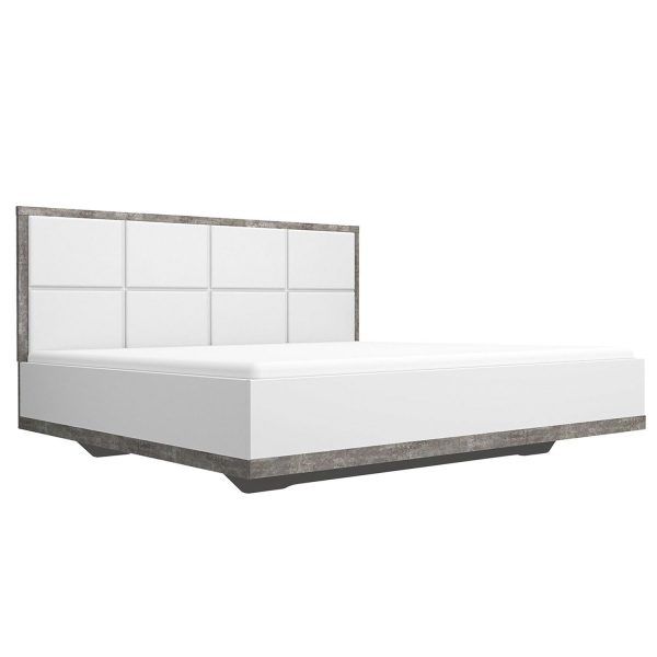 Bett Siegen - Alpinweiß / Steingrau Bett Siegen - Alpinweiß / Steingrau