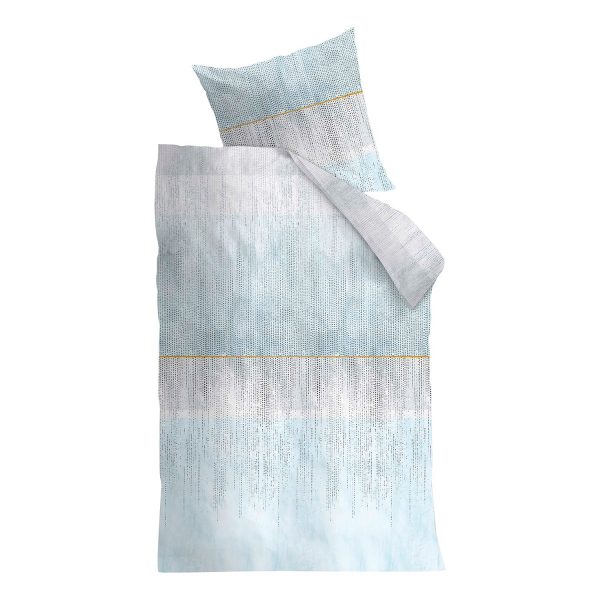 Bettwäsche Libby - Baumwollstoff - Hellblau / Grau - 135 x 200 cm + Kissen 80 x 80 cm Bettwäsche Libby - Baumwollstoff - Hellblau / Grau - 135 x 200 cm + Kissen 80 x 80 cm