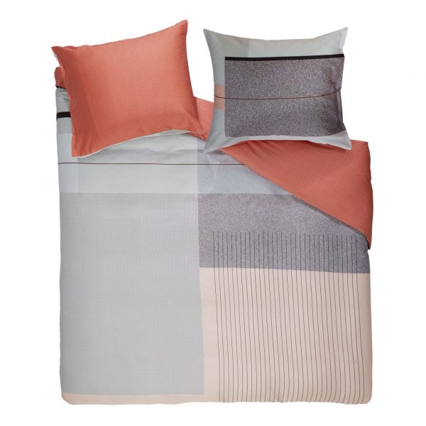 Bettwäsche Mae Engelgeer Edge - Baumwollstoff - Beige / Grau - 155 x 220 cm + Kissen 80 x 80 cm Bettwäsche Mae Engelgeer Edge - Baumwollstoff - Beige / Grau - 155 x 220 cm + Kissen 80 x 80 cm