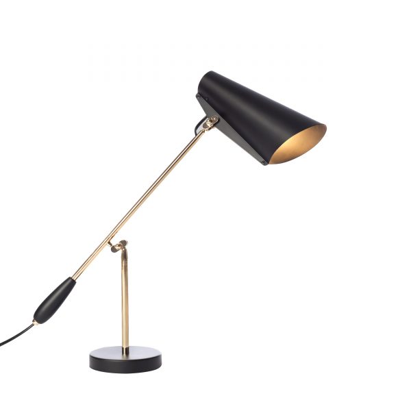 Birdy Tischleuchte schwarz-messing Birdy Tischleuchte schwarz-messing
