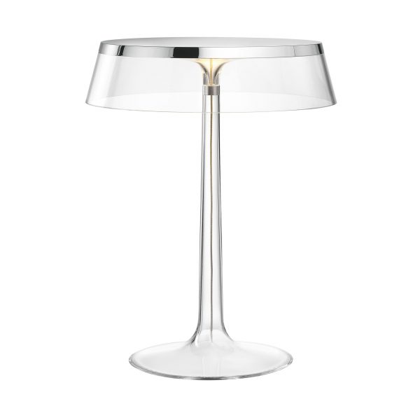 Bon Jour Tischleuchte mit Krone chrom_transparent Bon Jour Tischleuchte mit Krone chrom_transparent