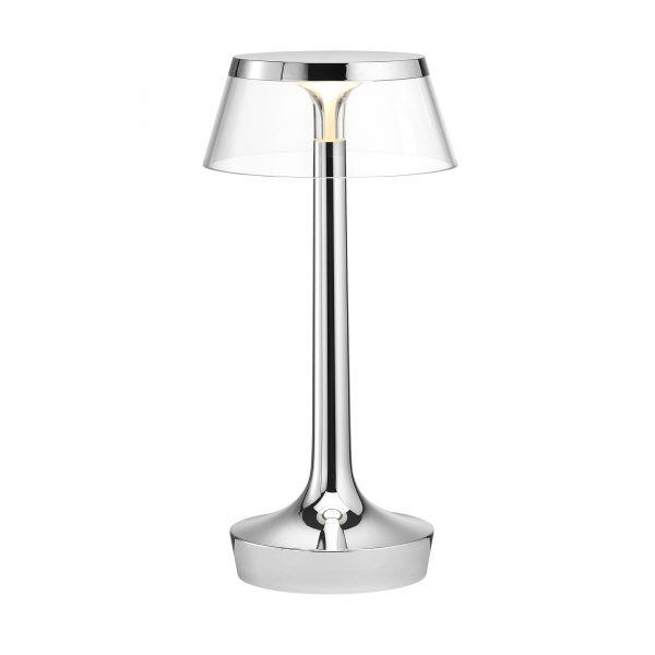 Bon Jour Unplugged Tischleuchte mit Krone chrom transparent Bon Jour Unplugged Tischleuchte mit Krone chrom transparent
