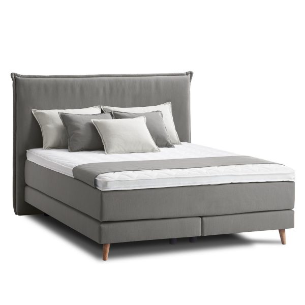 Boxspringbett Avellino I - Webstoff - 160 x 200cm - Grau Boxspringbett Avellino I - Webstoff - 160 x 200cm - Grau