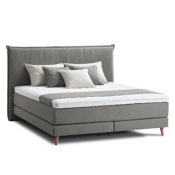 Boxspringbett Avellino I - Webstoff - 180 x 200cm - Grau Boxspringbett Avellino I - Webstoff - 180 x 200cm - Grau