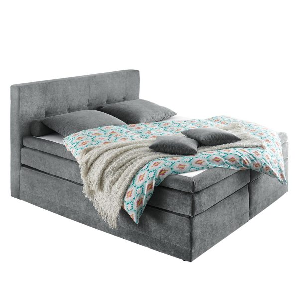 Boxspringbett Belesar (inkl. Topper) - Webstoff - Lavagrau Boxspringbett Belesar (inkl. Topper) - Webstoff - Lavagrau