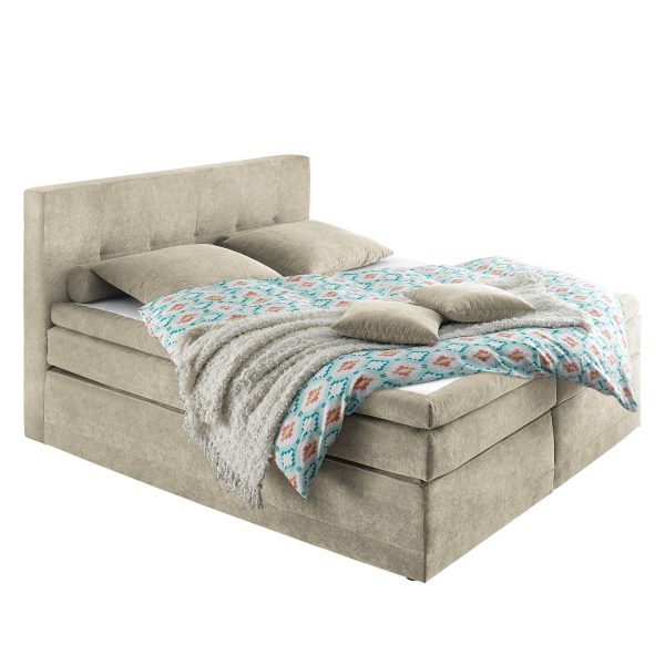 Boxspringbett Belesar (inkl. Topper) - Webstoff - Sand Boxspringbett Belesar (inkl. Topper) - Webstoff - Sand