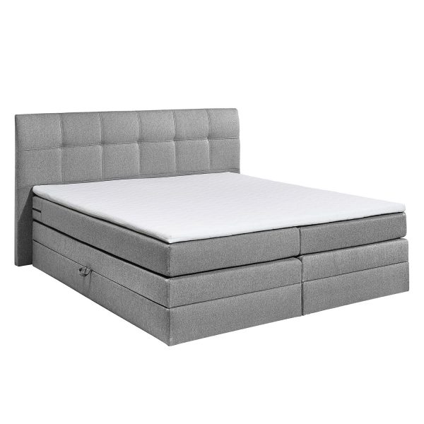 Boxspringbett Judson (inkl. Bettkasten) - Webstoff - Grau Boxspringbett Judson (inkl. Bettkasten) - Webstoff - Grau