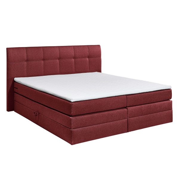 Boxspringbett Judson (inkl. Bettkasten) - Webstoff - Weinrot Boxspringbett Judson (inkl. Bettkasten) - Webstoff - Weinrot