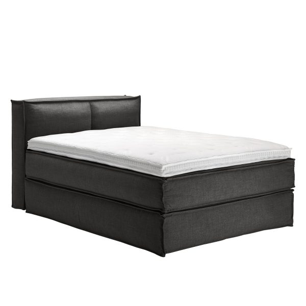 Boxspringbett Kinx - Webstoff - Anthrazit - 100 cm - 140 x 220 cm Boxspringbett Kinx - Webstoff - Anthrazit - 100 cm - 140 x 220 cm