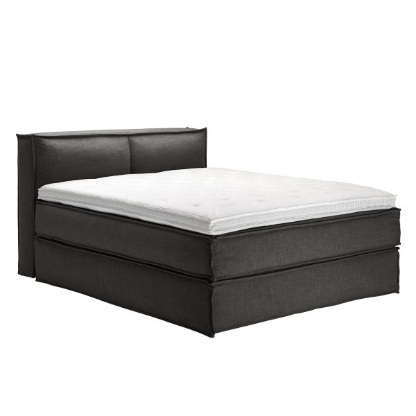 Boxspringbett Kinx - Webstoff - Anthrazit - 100 cm - 160 x 220 cm Boxspringbett Kinx - Webstoff - Anthrazit - 100 cm - 160 x 220 cm