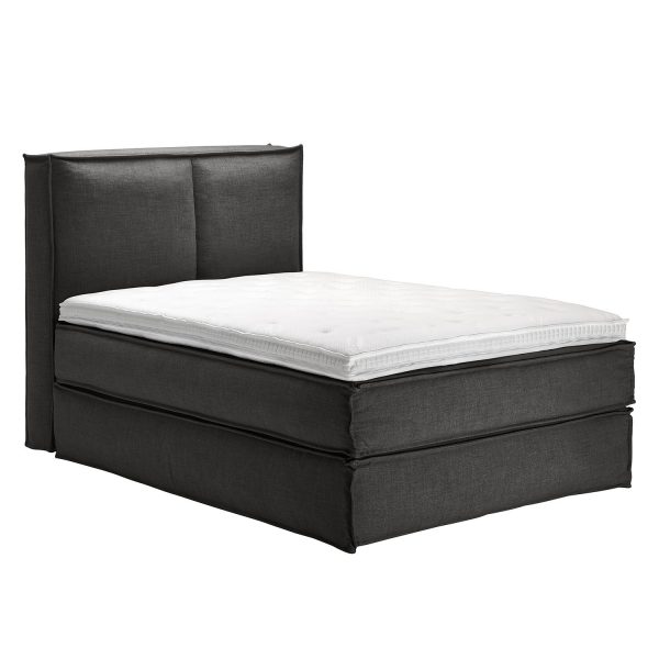 Boxspringbett Kinx - Webstoff - Anthrazit - 130 cm - 140 x 220 cm Boxspringbett Kinx - Webstoff - Anthrazit - 130 cm - 140 x 220 cm