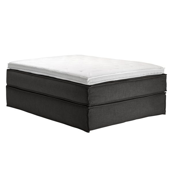 Boxspringbett Kinx - Webstoff - Anthrazit - Ohne - 140 x 220 cm Boxspringbett Kinx - Webstoff - Anthrazit - Ohne - 140 x 220 cm