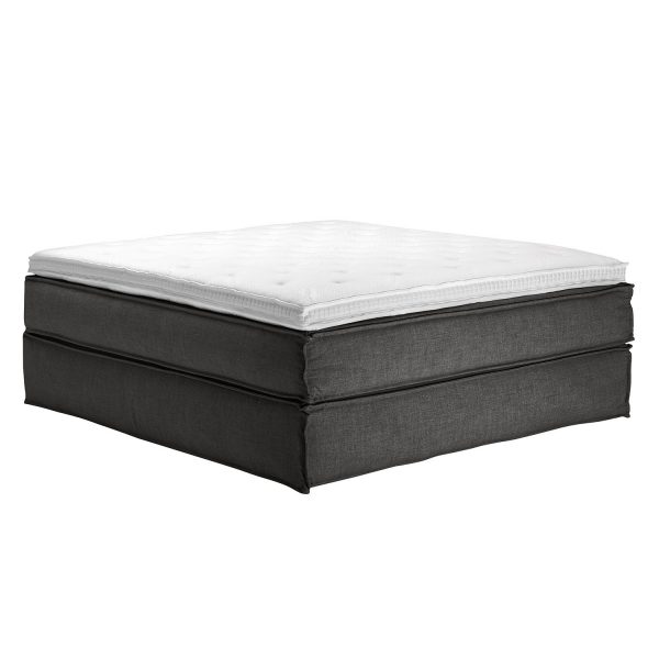 Boxspringbett Kinx - Webstoff - Anthrazit - Ohne - 180 x 220 cm Boxspringbett Kinx - Webstoff - Anthrazit - Ohne - 180 x 220 cm