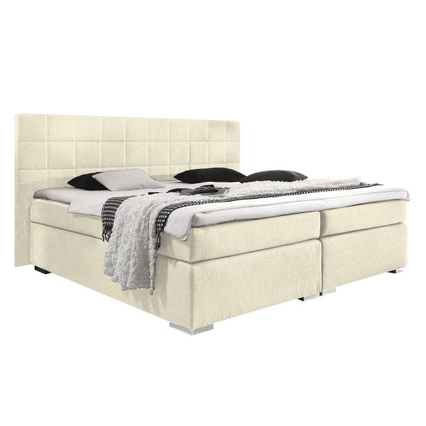 Boxspringbett Ledmore - inklusive Topper - Webstoff - 160 x 200cm - Beige Boxspringbett Ledmore - inklusive Topper - Webstoff - 160 x 200cm - Beige