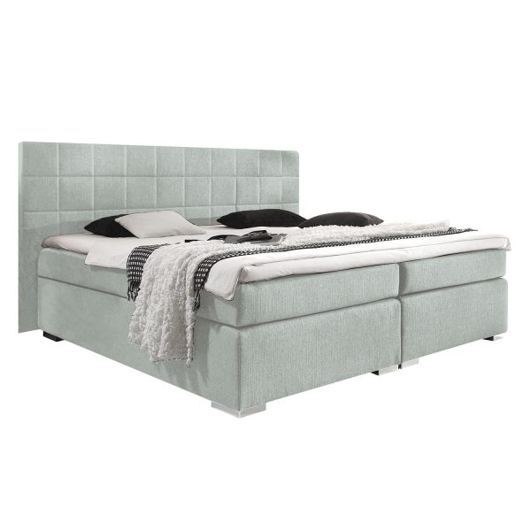 Boxspringbett Ledmore - inklusive Topper - Webstoff - 160 x 200cm - Hellgrau Boxspringbett Ledmore - inklusive Topper - Webstoff - 160 x 200cm - Hellgrau