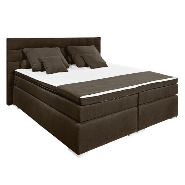 Boxspringbett Welham I (inklusive Topper) - Microvelours - 180 x 200cm - Dunkelbraun Boxspringbett Welham I (inklusive Topper) - Microvelours - 180 x 200cm - Dunkelbraun