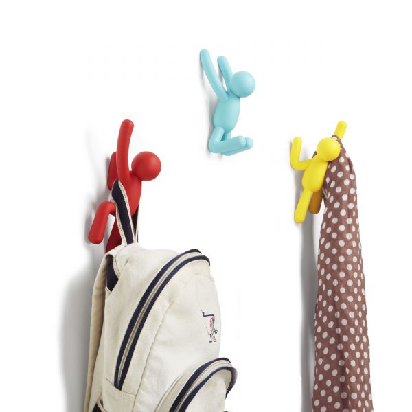 Buddy Hook Wandhaken 3er-Set rot-blau-gelb Buddy Hook Wandhaken 3er-Set rot-blau-gelb