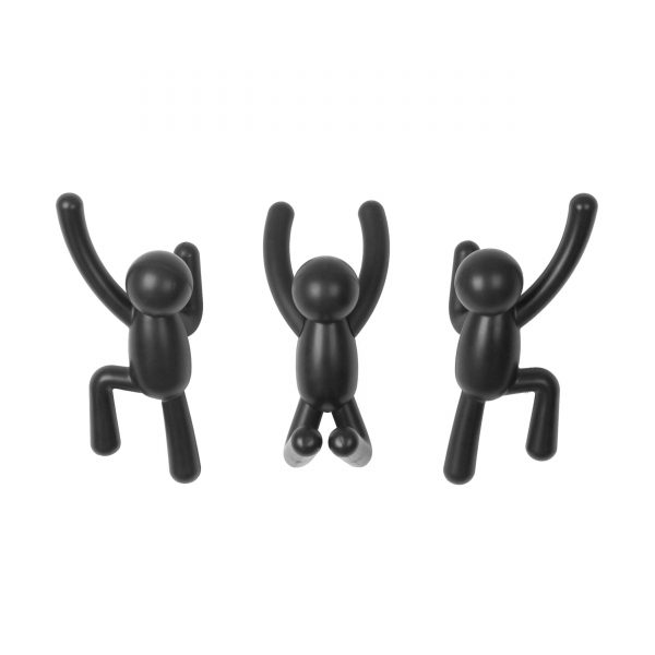 Buddy Hook Wandhaken 3er-Set schwarz Buddy Hook Wandhaken 3er-Set schwarz