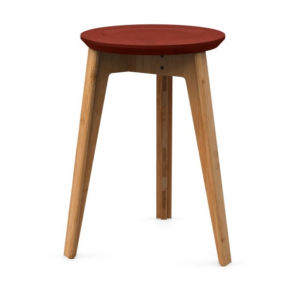 Button Stool Hocker rot-natur Button Stool Hocker rot-natur
