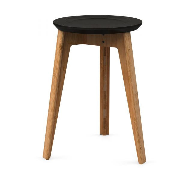 Button Stool Hocker schwarz-natur Button Stool Hocker schwarz-natur