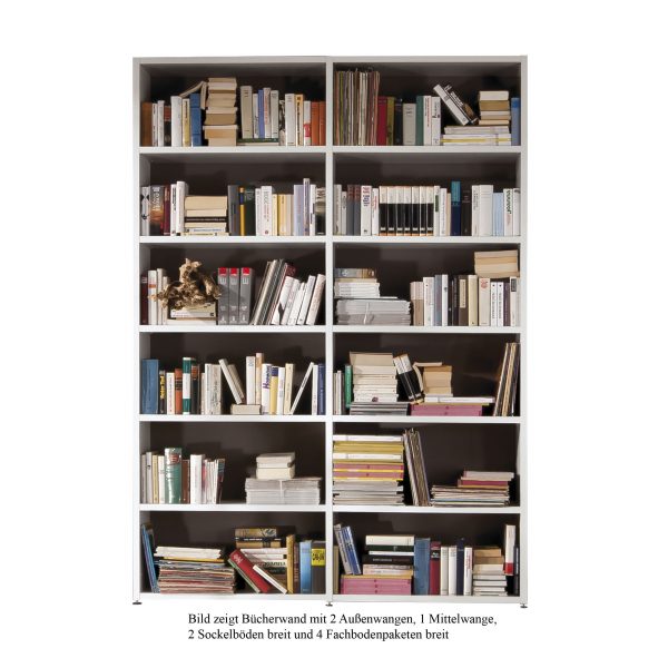Bücherwand 2.1 Sockelboden breit Eiche Bücherwand 2.1 Sockelboden breit Eiche