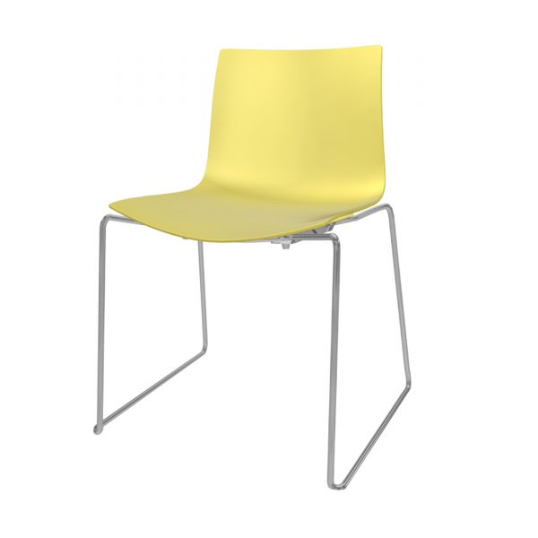 Catifa 46 Stuhl mit Kufen einfarbig gelb Catifa 46 Stuhl mit Kufen einfarbig gelb