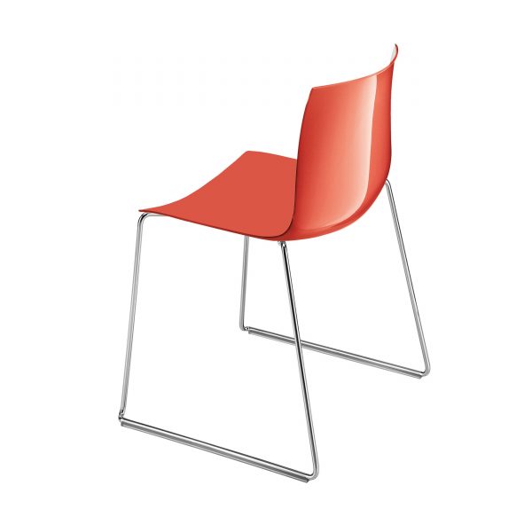 Catifa 46 Stuhl mit Kufen einfarbig rot Catifa 46 Stuhl mit Kufen einfarbig rot
