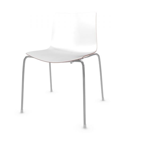 Catifa 46 Stuhl zweifarbig weiß-altrosa Catifa 46 Stuhl zweifarbig weiß-altrosa