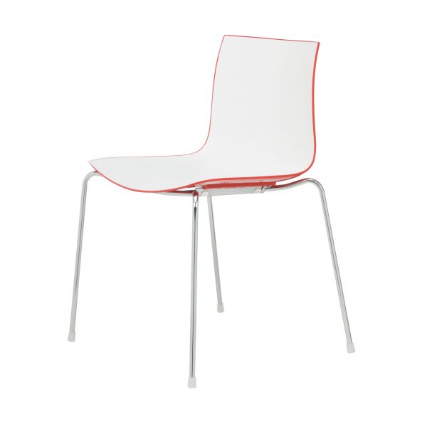 Catifa 46 Stuhl zweifarbig weiß/rot Catifa 46 Stuhl zweifarbig weiß/rot