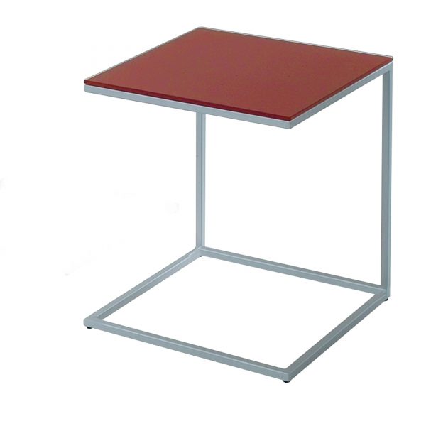 Classico 40 Beistell- und Couchtisch Gestell Edelstahl rot Classico 40 Beistell- und Couchtisch Gestell Edelstahl rot