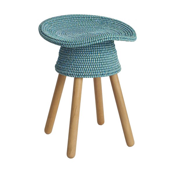Coiled Hocker blau Coiled Hocker blau