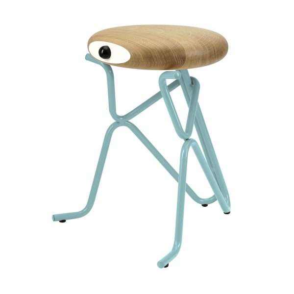 Companion Hocker Eiche türkis Companion Hocker Eiche türkis