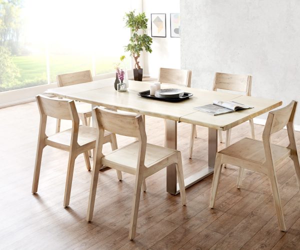 DELIFE Ausziehtisch Live-Edge 200/280x100 Akazie Gebleicht Gestell schmal Ansteckplatten, Esstische, Baumkantenmöbel, Massivholzmöbel, Massivholz, Baumkante, Wolf Live Edge DELIFE Ausziehtisch Live-Edge 200/280x100 Akazie Gebleicht Gestell schmal Ansteckplatten, Esstische, Baumkantenmöbel, Massivholzmöbel, Massivholz, Baumkante, Wolf Live Edge
