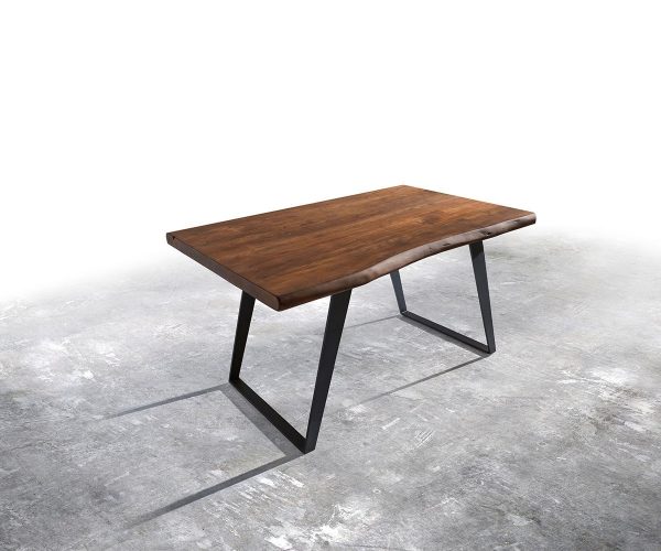 DELIFE Baumtisch Live-Edge 140x90 Akazie Braun Platte 5cm Gestell schräg, Esstische, Baumkantenmöbel, Massivholzmöbel, Massivholz, Baumkante, Wolf Live Edge DELIFE Baumtisch Live-Edge 140x90 Akazie Braun Platte 5cm Gestell schräg, Esstische, Baumkantenmöbel, Massivholzmöbel, Massivholz, Baumkante, Wolf Live Edge