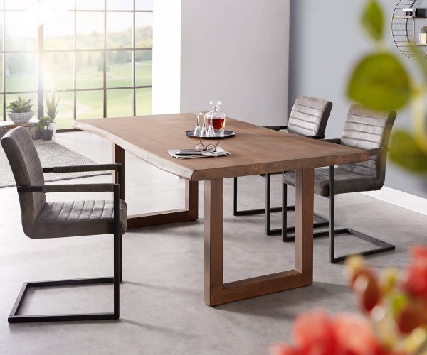 DELIFE Baumtisch Live-Edge 200x100 Akazie Braun Platte 5,5 cm Rost Optik breit, Esstische, Baumkantenmöbel, Massivholzmöbel, Massivholz, Baumkante, Wolf Live Edge DELIFE Baumtisch Live-Edge 200x100 Akazie Braun Platte 5,5 cm Rost Optik breit, Esstische, Baumkantenmöbel, Massivholzmöbel, Massivholz, Baumkante, Wolf Live Edge