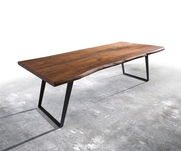 DELIFE Baumtisch Live-Edge 260x100 Akazie Braun Platte 5,5cm Gestell schräg, Esstische, Baumkantenmöbel, Massivholzmöbel, Massivholz, Baumkante, Wolf Live Edge DELIFE Baumtisch Live-Edge 260x100 Akazie Braun Platte 5,5cm Gestell schräg, Esstische, Baumkantenmöbel, Massivholzmöbel, Massivholz, Baumkante, Wolf Live Edge