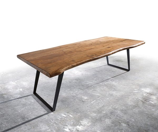 DELIFE Baumtisch Live-Edge 260x100 Akazie Natur Platte 5,5cm Gestell schräg, Esstische, Baumkantenmöbel, Massivholzmöbel, Massivholz, Baumkante, Wolf Live Edge DELIFE Baumtisch Live-Edge 260x100 Akazie Natur Platte 5,5cm Gestell schräg, Esstische, Baumkantenmöbel, Massivholzmöbel, Massivholz, Baumkante, Wolf Live Edge