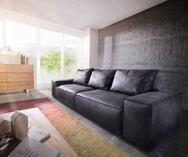 DELIFE Big-Sofa Sirpio 250x105 cm Anthrazit Vintage Kedernaht, Big Sofas DELIFE Big-Sofa Sirpio 250x105 cm Anthrazit Vintage Kedernaht, Big Sofas